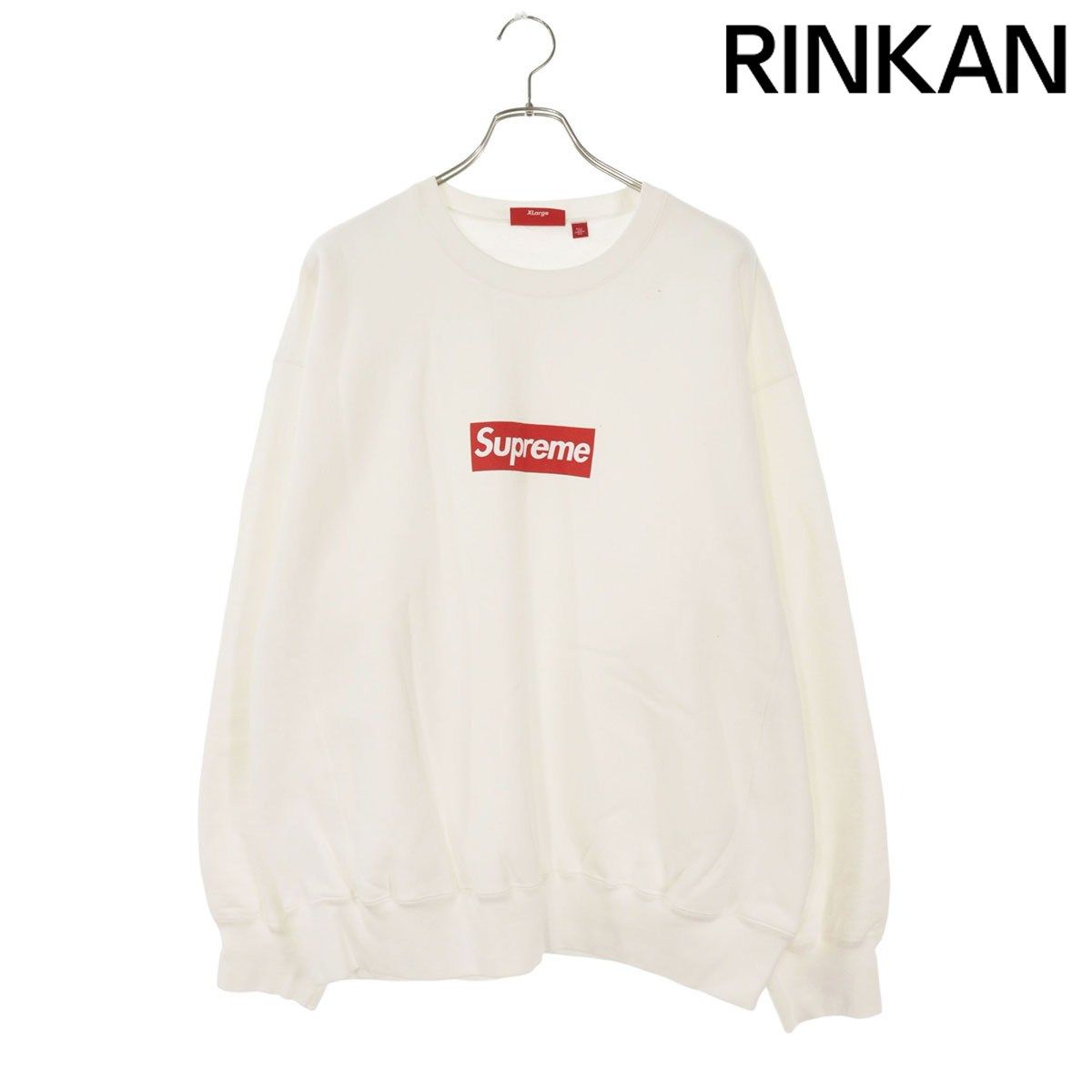 シュプリーム WASHED BOX LOGO CREWNECK ウォッシュドボックスロゴクルーネックスウェット メンズ XL