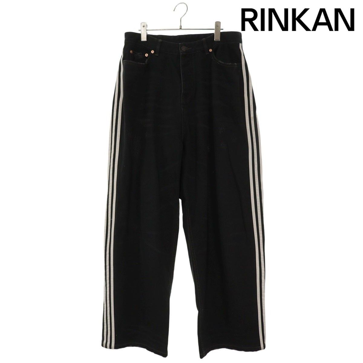バレンシアガ ×アディダス adidas 23SS 724778 TNW54 サイドラインバギーデニムパンツ メンズ S