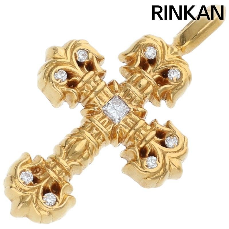 クロムハーツ 22K CHARM FILIGREE TINY P/DMND/タイニーフィリグリー PAVEダイヤ/ゴールドネックレストップ メンズ 549,996円