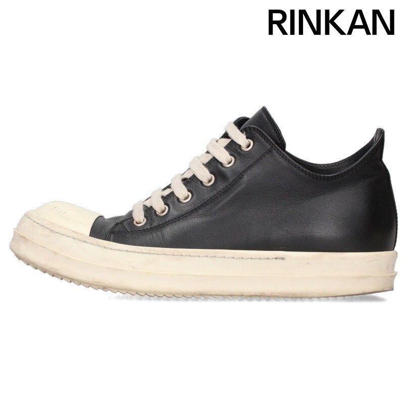 リックオウエンス RAMONES LOW ラモーンズレザーローカットスニーカー メンズ 39.5