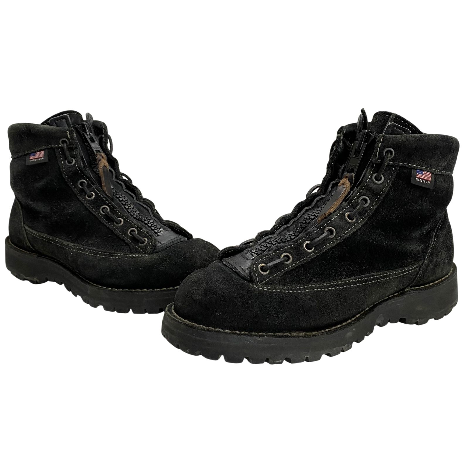 ダナー Danner explorer suede boots USA製 スエード US8 98397 メンズ靴 ブーツ ワーク ブラック 26cmサイズ 201-shoes1724 VB