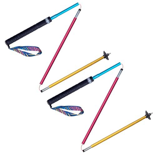 Azarxis トレッキングポール 折りたたみ 軽量 トレランポール 登山ストック 110cm 120cm 130cm トレイルランニング 登山用 ウォーキングポール キャップ バスケット 収納袋付き メンズ レディース 1本/2本セットwb bf4b9182