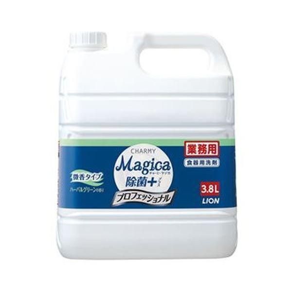 （まとめ）ライオン CHARMY Magica除菌プラス プロフェッショナル 微香ハーバルグリーン 業務用 3.8L 1本〔×5セット〕