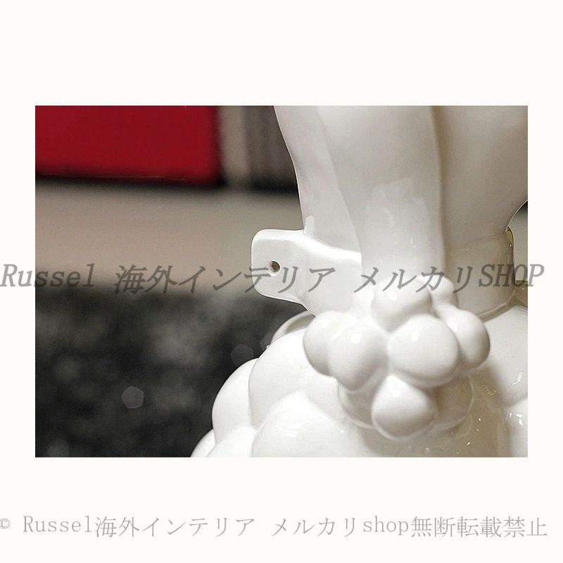 オブジェ ラグジュアリー プードル 光沢 おしゃれ かわいい インテリア 全長62cm 全長43cm 北欧 置物 オーナメント 動物 アニマル 犬 ドッグ 雑貨 癒し ディスプレイ 装飾 贈り物 記念日 ギフト ピンク ホワイト ブラック