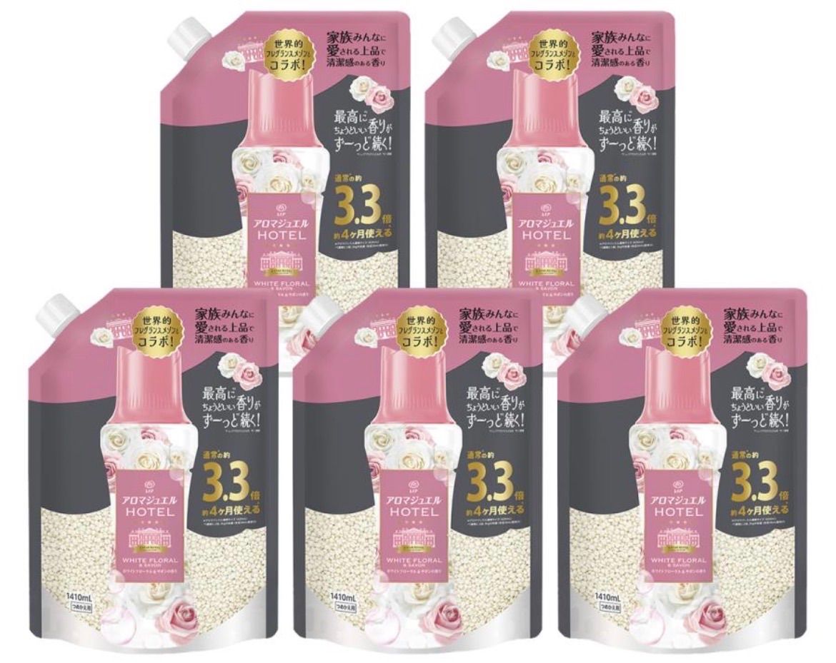 レノアアロマジュエル ホワイトフローラル&サボンの香り 詰め替え 7050ml (5袋)