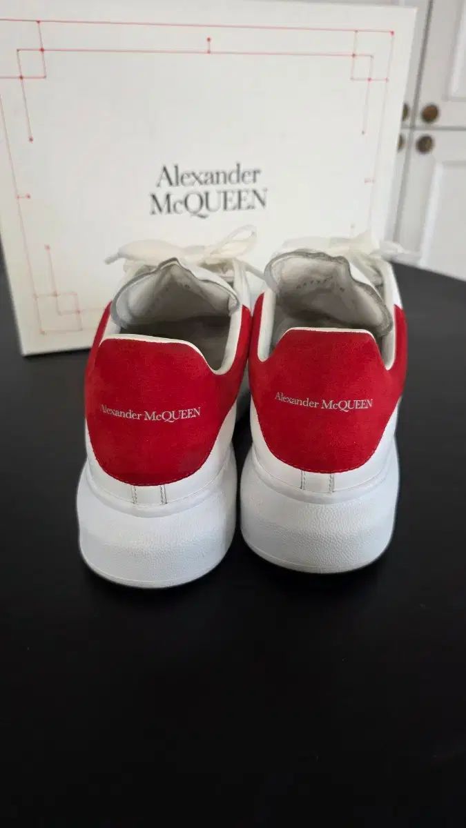 Alexander McQueen アレキサンダー・マックイーン オーバーソール スニーカー 38 白 レッド