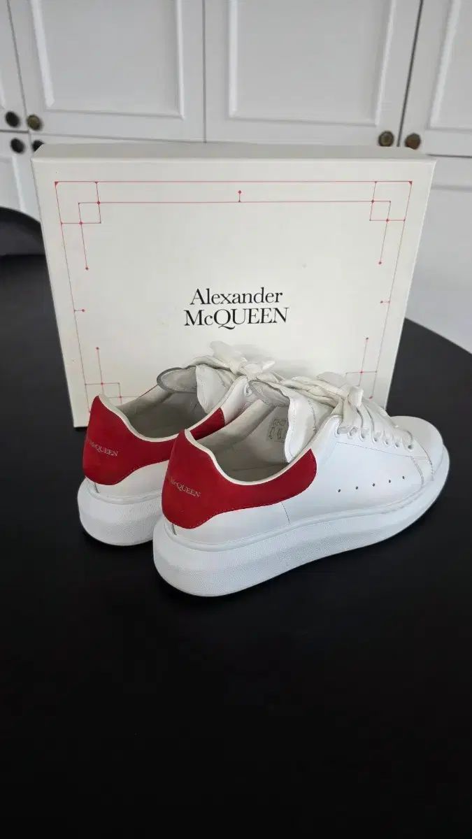 Alexander McQueen アレキサンダー・マックイーン オーバーソール スニーカー 38 白 レッド