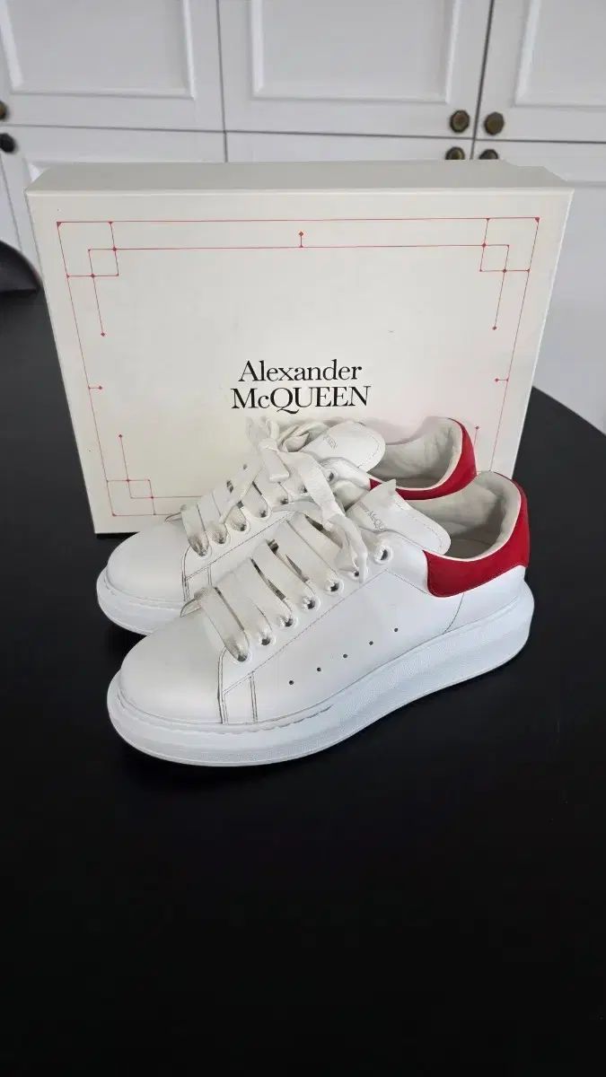 Alexander McQueen アレキサンダー・マックイーン オーバーソール スニーカー 38 白 レッド