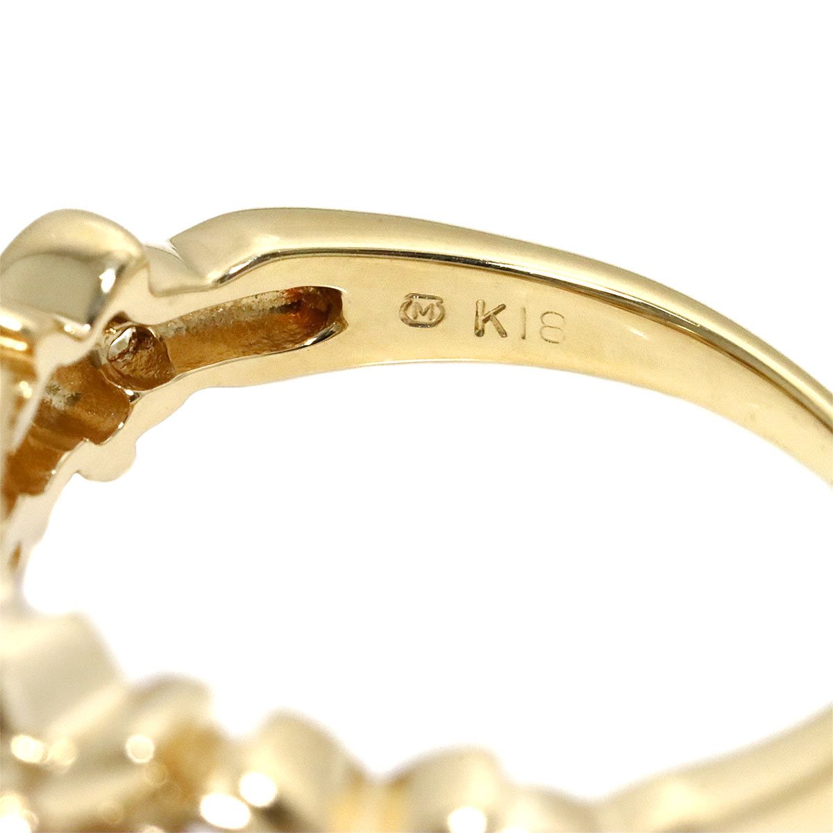 ミキモト MIKIMOTO 8号 リング アコヤ真珠 6.4mm K18 YG イエローゴールド 750 パール 指輪 Akoya Pearl Ring 90315813