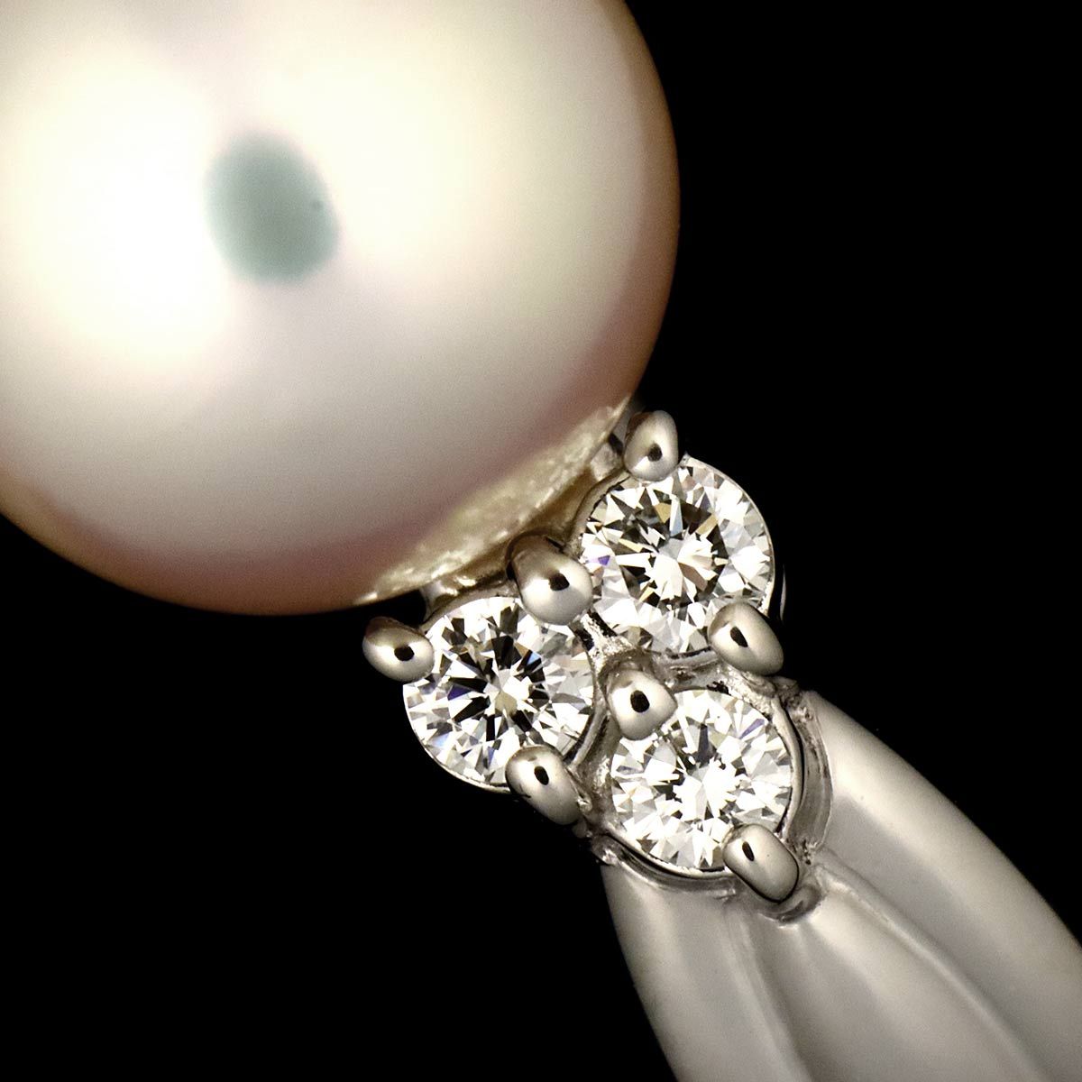 タサキ TASAKI 11.5号 リング アコヤ真珠 8.2mm ダイヤ 0.14ct Pt プラチナ パール 指輪 田崎真珠 Akoya Pearl Ring 90315819