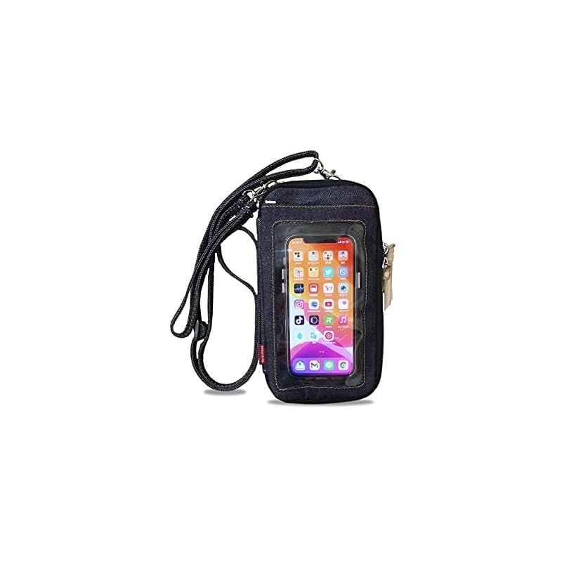 【新品】 NeedNetwork スマホポーチ 入れたまま操作 日本が誇るデニム ショルダーバッグ ウエストポーチ ボディバッグ ポシェット パスポートケース RFID スキミング防止 ベルトポーチ 財布 ストラップ ウエストバッグ スマホケース サコッシ 0
