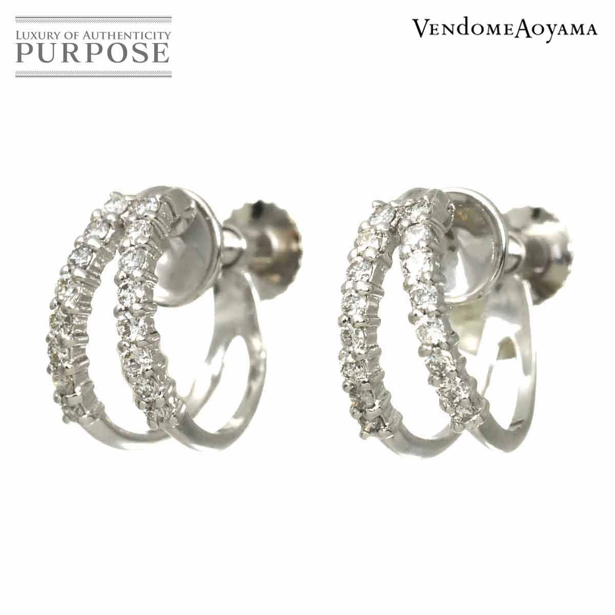 ヴァンドーム青山 Vendome Aoyama ダイヤ 0.10ct/0.10ct イヤリング 