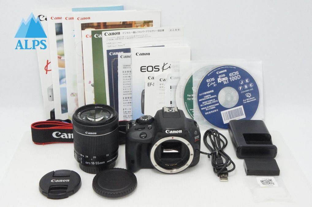 美品 Canon キヤノン EOS Kiss X7 ボディ + EF-S 18-55 IS STM レンズキット デジタル一眼レフカメラ 260424a