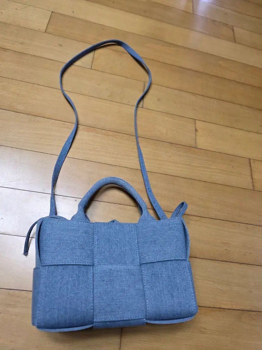 デニム スターシップ スクエア キルティング トートバッグ 兼 クロスバッグ