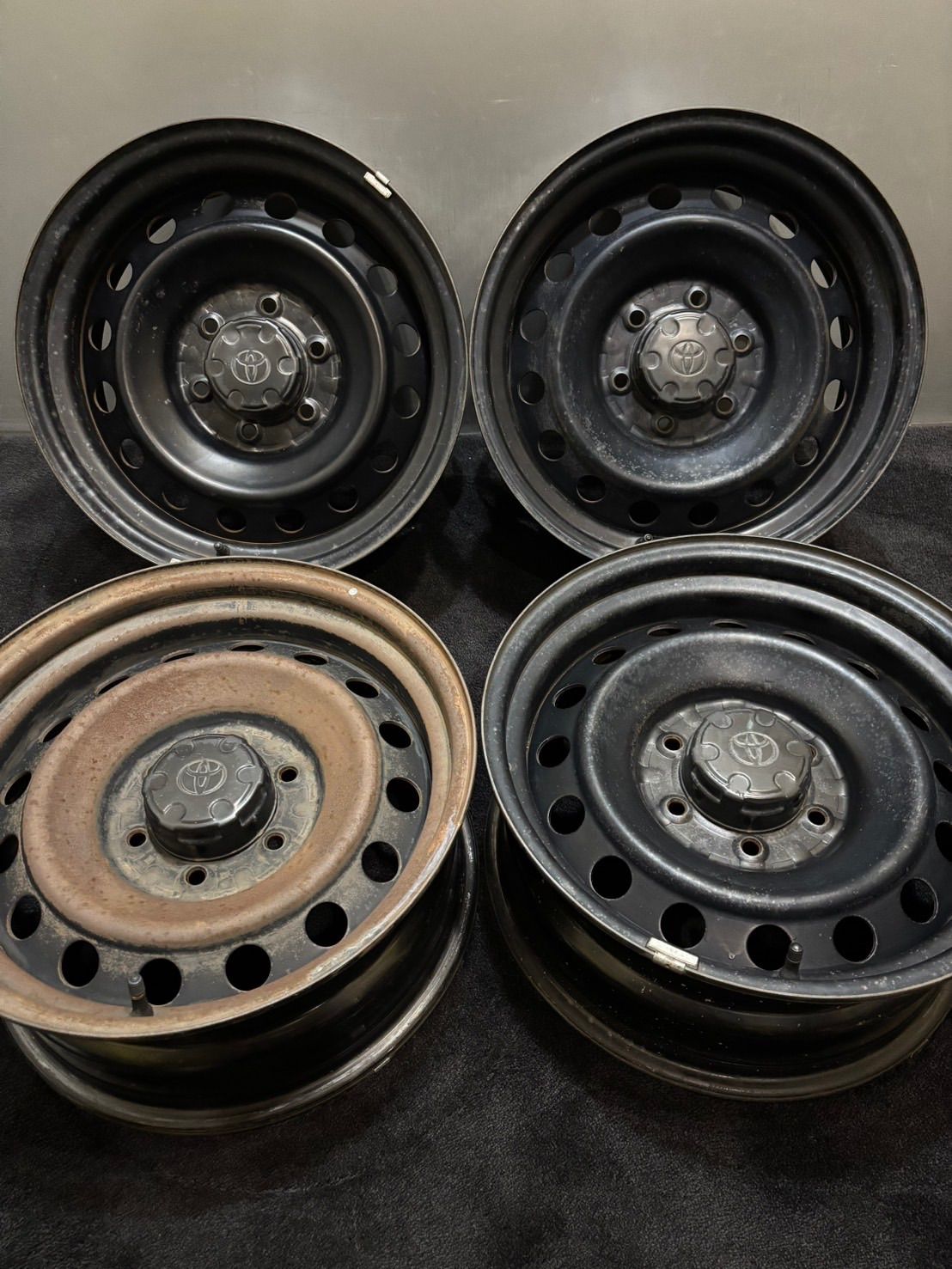 ★トヨタ FJクルーザー 純正 17インチ 7.5J +15 139.7 6H スチールホイール 4本 プラド ハイラックス (1-M88)
