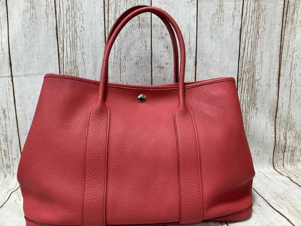 HERMES エルメス ガーデンパーティ □O トートバッグ ピンク バッグ