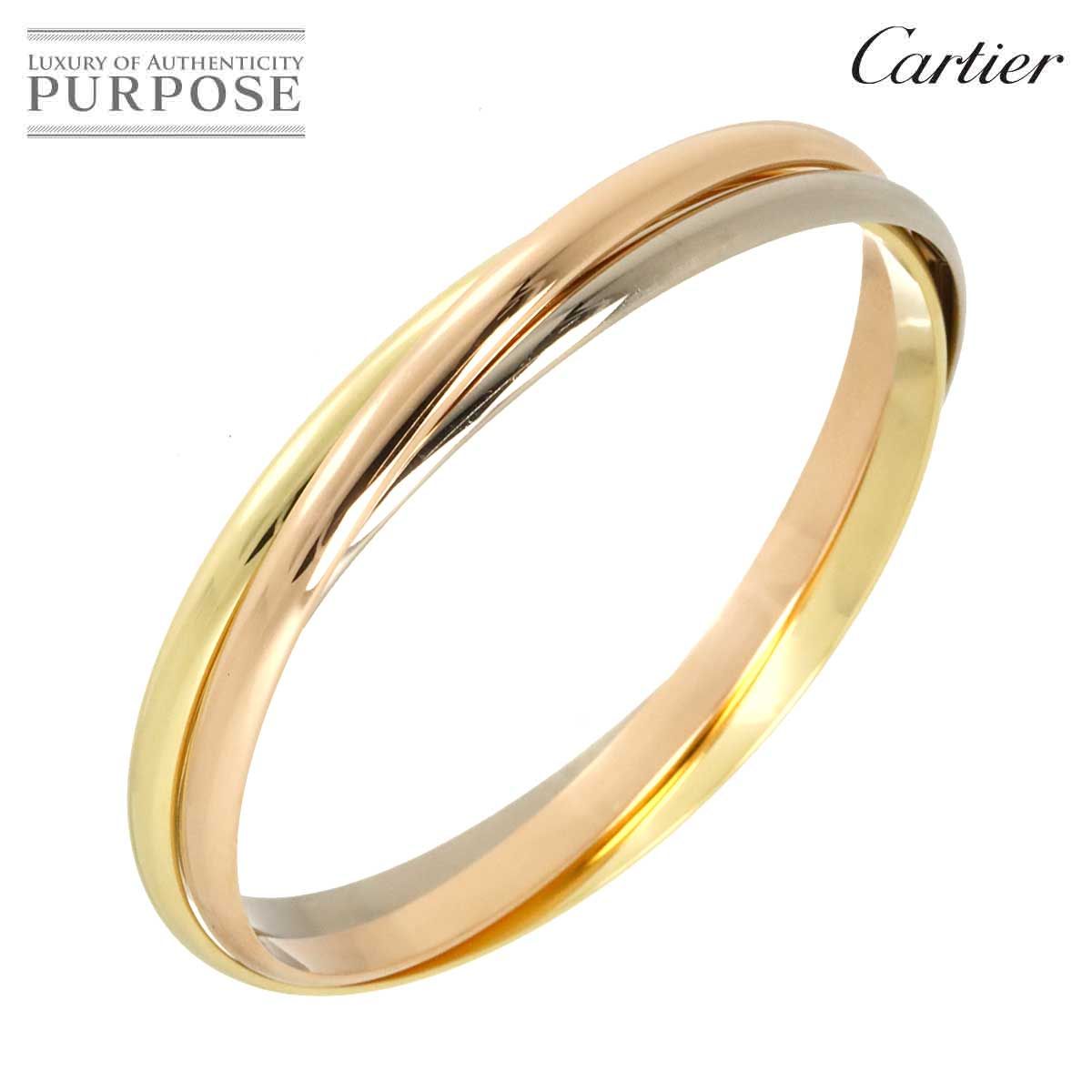 カルティエ Cartier トリニティ ブレスレット 18cm K18 YG WG PG スリーゴールド スリーカラー 750 バングル Bracelet 90319206