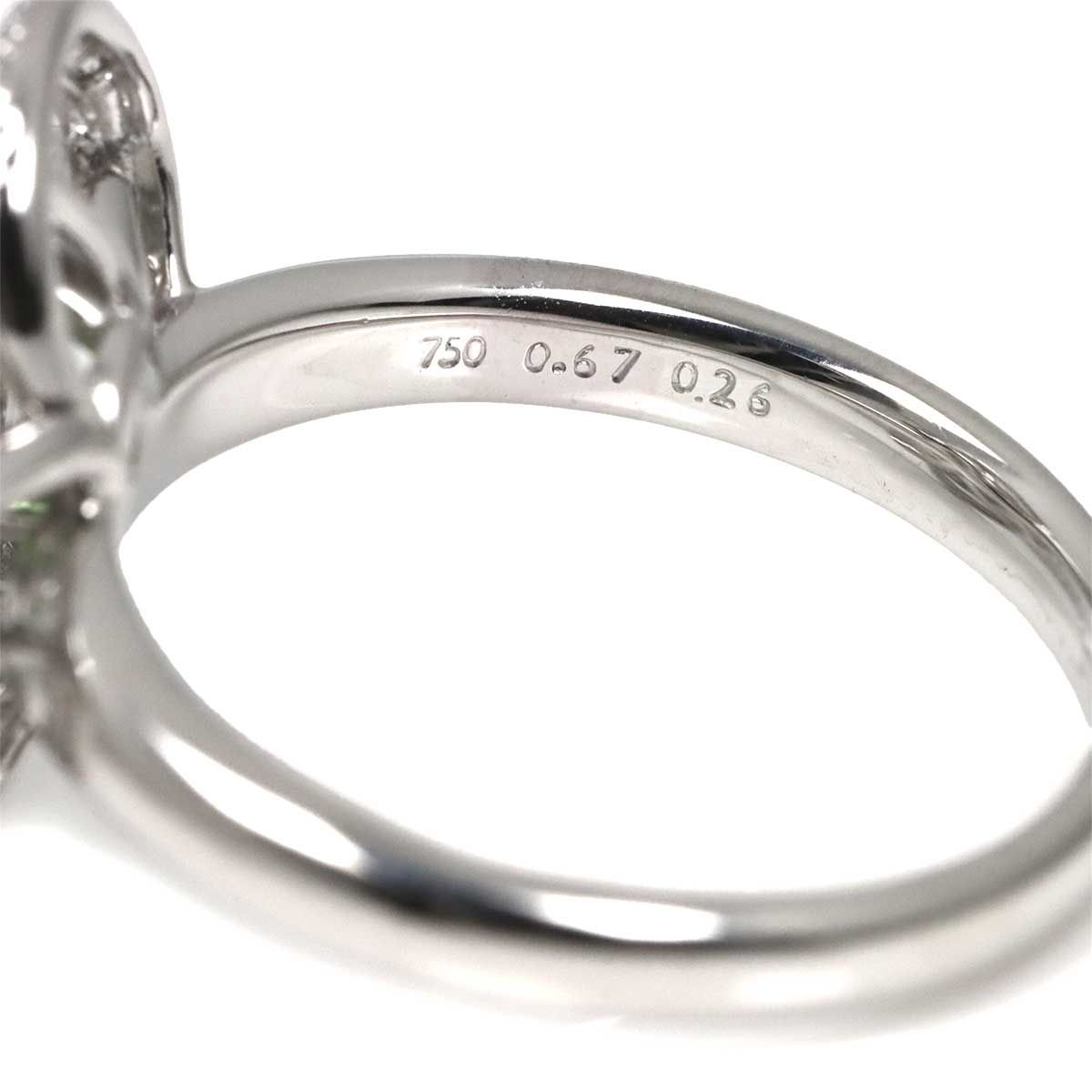 タサキ TASAKI 12.5号 リング ガーネット 0.67ct ダイヤ 0.26ct K18 WG 750 田崎真珠 指輪 花 Garnet Ring【証明書付き】 90319236