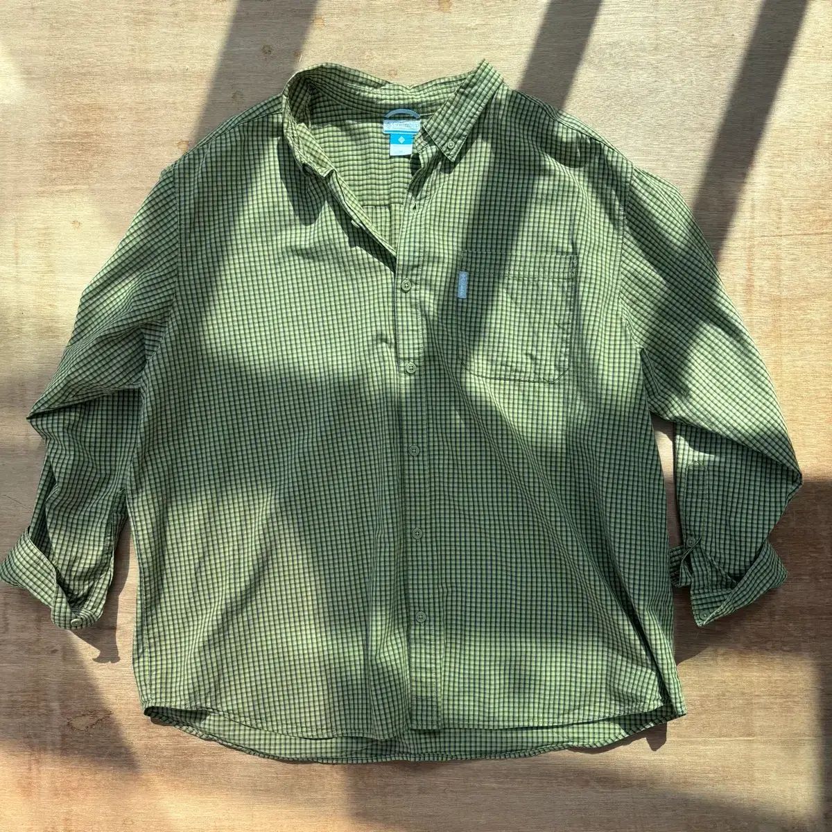 Columbia Olive Mini Check Shirt コロンビア