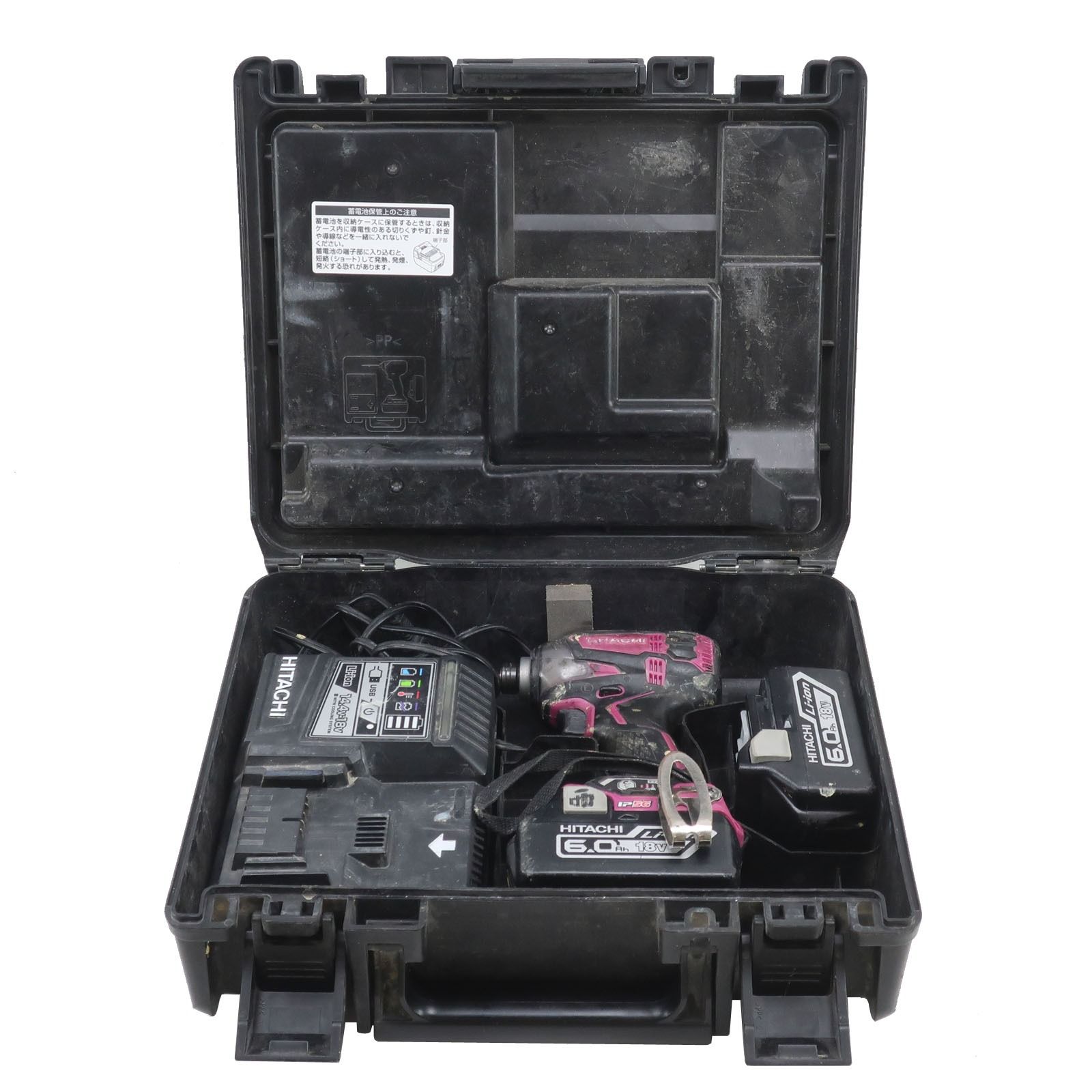 【HiKOKI】日立工機 インパクトドライバ 18V 6.0Ah WH18DDL2 パワフルレッド _ インパクトドライバ