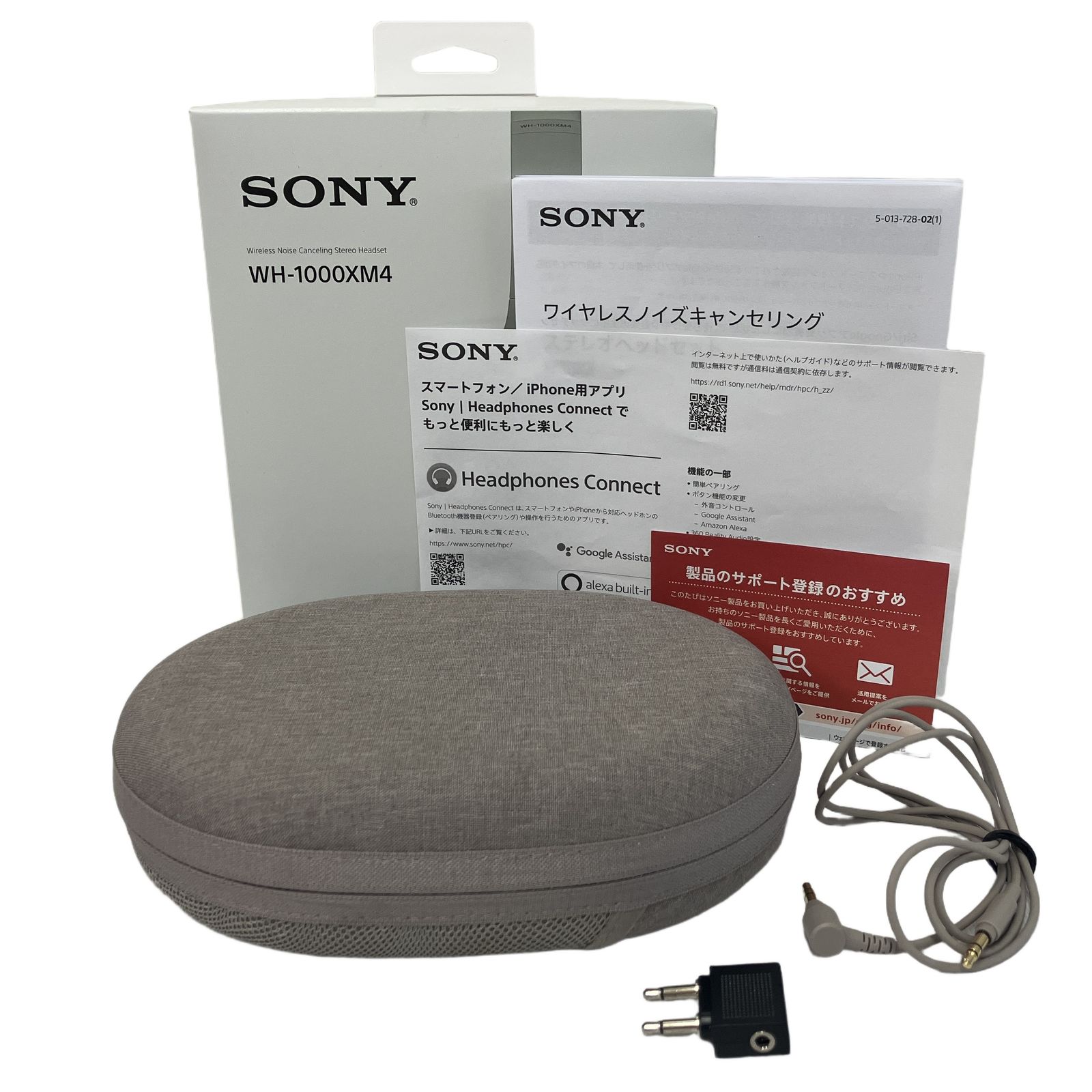 SONY WH-1000XM4 音響機材 ヘッドホン ノイズキャンセリングヘッドホン プラチナシルバー ソニー 中古 T11200285
