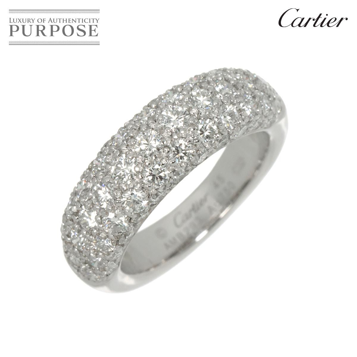 カルティエ Cartier ミミスター #45 リング パヴェ ダイヤ K18 WG ホワイトゴールド 750 指輪 Diamond Ring 90319338
