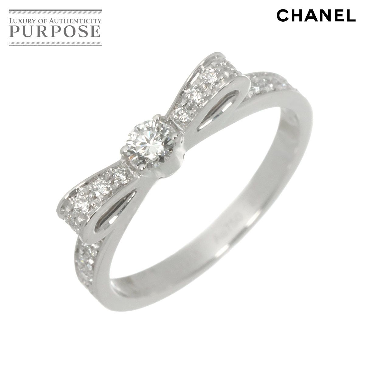 シャネル CHANEL リュバン ドゥ #48 リング ダイヤ スモール K18 WG ホワイトゴールド 750 指輪 Ruban Ring 90319909