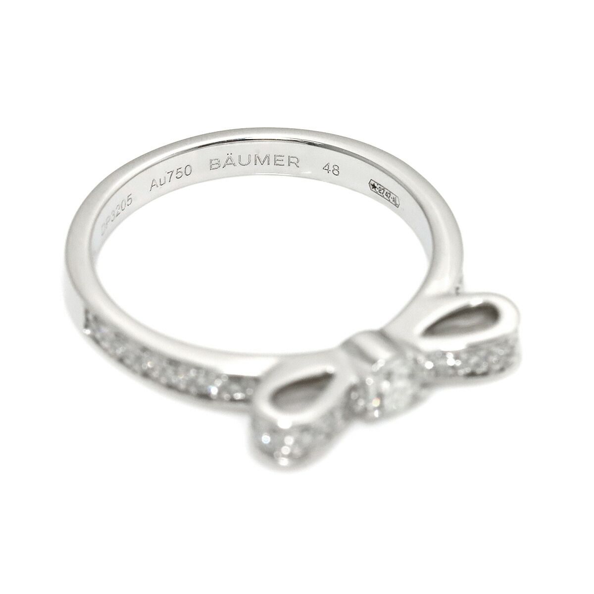 シャネル CHANEL リュバン ドゥ #48 リング ダイヤ スモール K18 WG ホワイトゴールド 750 指輪 Ruban Ring 90319909