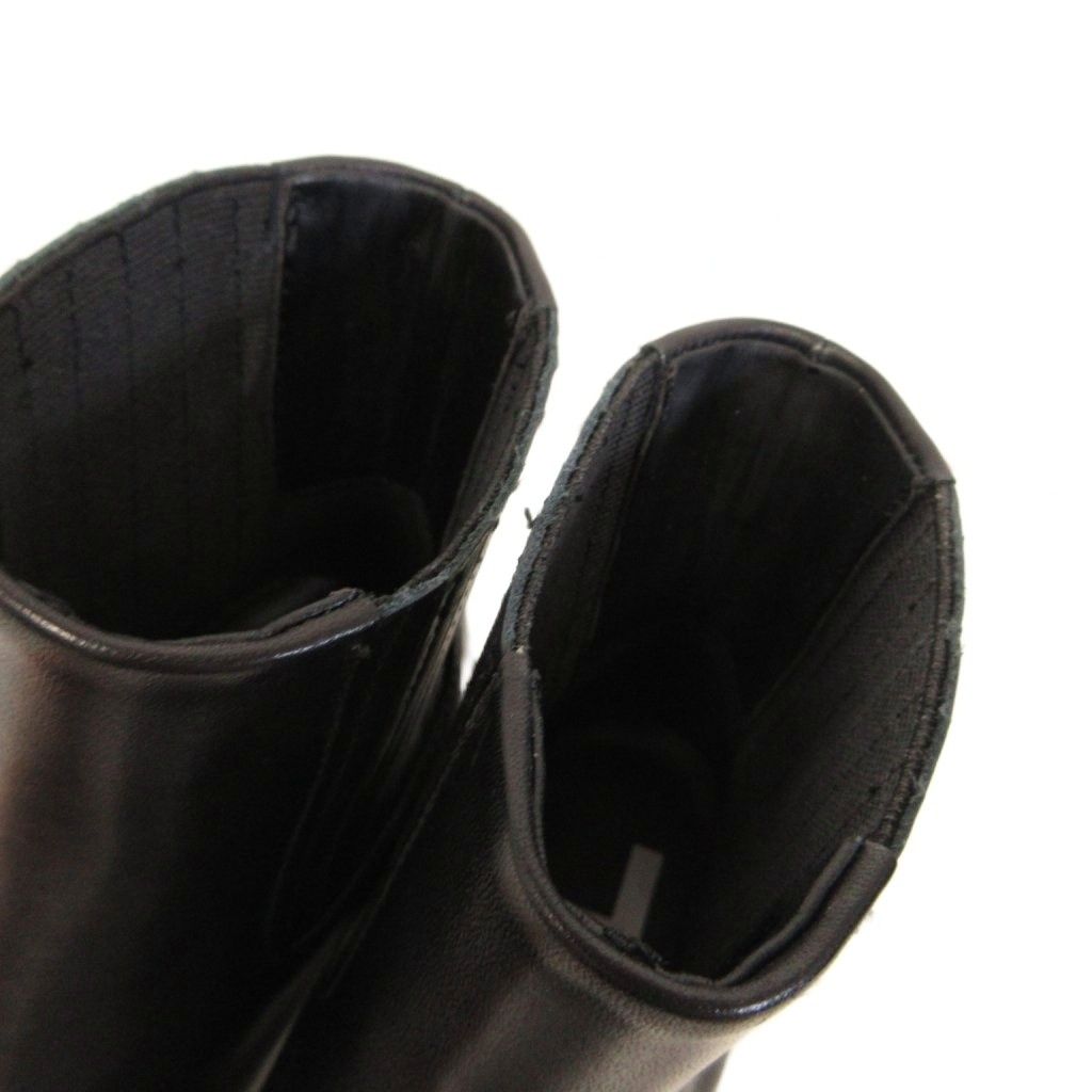 ディーゼル DIESEL D-TEXANNE CH チェルシーブーツ サイドゴア レザー ブロックヒール 24㎝ 黒 ブラック IBO94