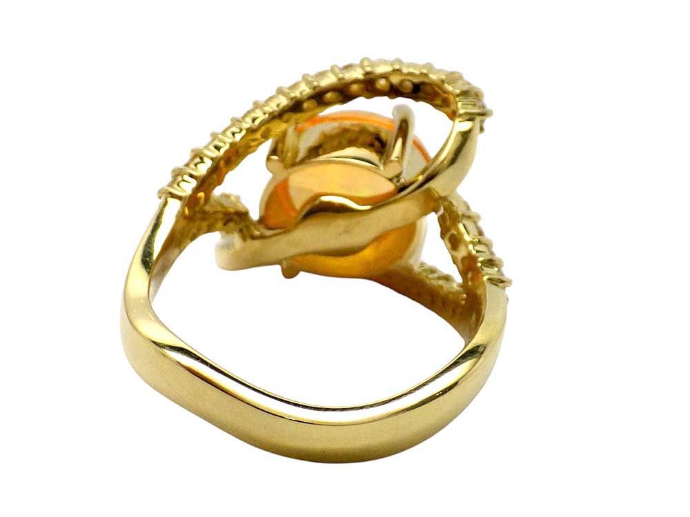 ファイアオパール ダイヤモンドリング K18 8.35g 13号 GRJソーティング付き Jewelry FireOpal 2.22ct Dia0.67ct Ring ファイアオパール ダイヤモンドリング K18 8.35g 13号 GRJソーティング付き Jewelry FireOpal 2.22ct Dia0.67ct Ring