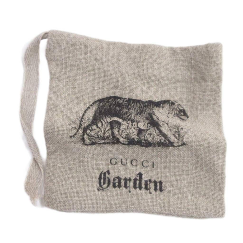 グッチ GUCCI ガーデン 美品 ポーチ 巾着 ベージュ 虎柄/HW