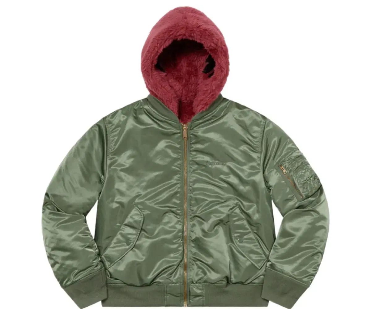 XL シュプリーム ポウ ファー リバーシブル MA-1 オリーブ - 22FW
