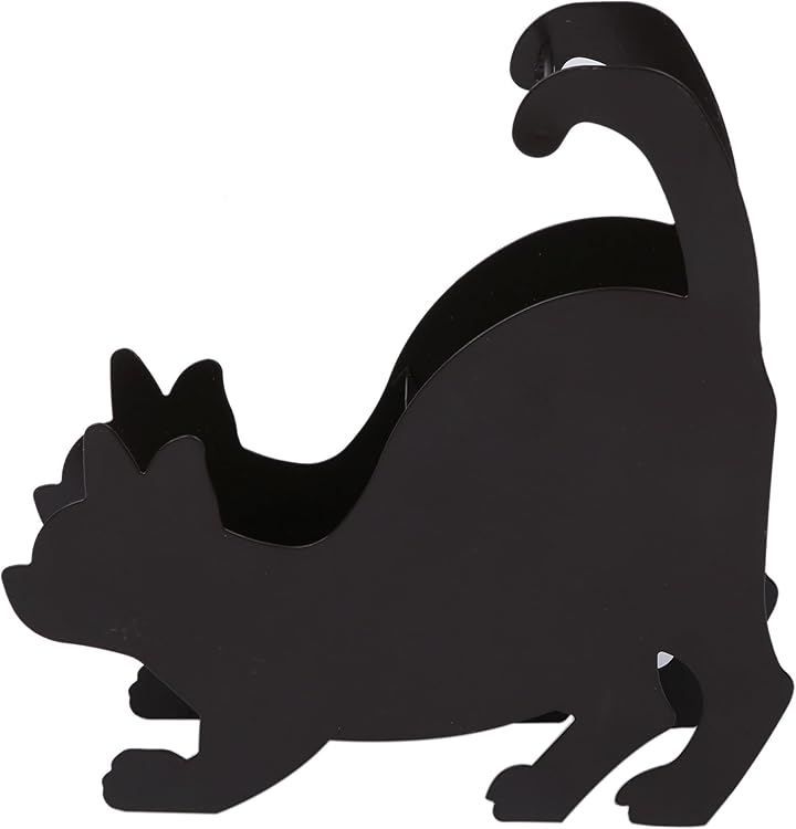 Queen-B Mosquito Coil Holder Cat Stylish Black Cat Stand Steel Decor Indoor Outdoor Camping Gift Compatible with Regular Sizes (Black, 17x19x4.5 cm)