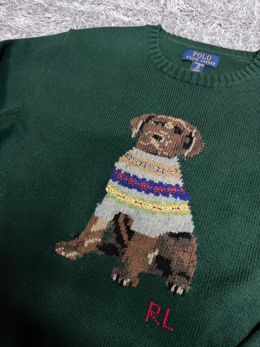 ポロラルフローレン グリーン ドッグ 犬 刺繍 ニット セーター レディース 55 ポロラルフローレン グリーン ドッグ 犬 刺繍 ニット セーター レディース 55