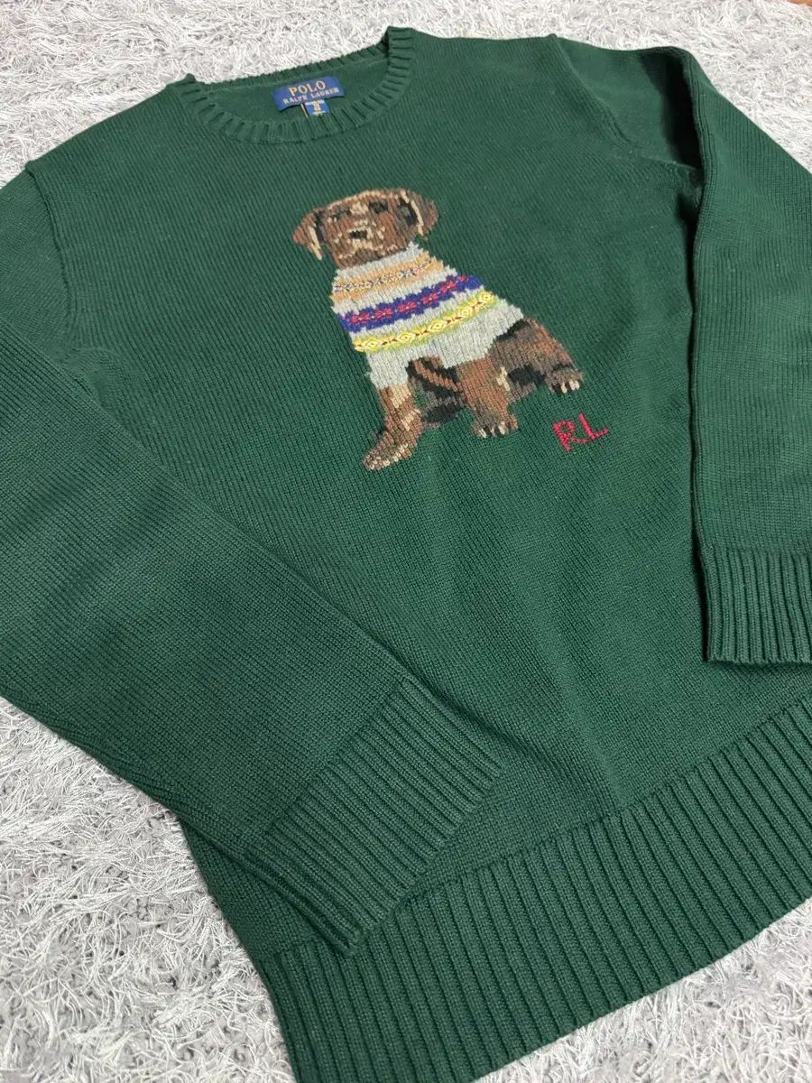 ポロラルフローレン グリーン ドッグ 犬 刺繍 ニット セーター レディース 55 ポロラルフローレン グリーン ドッグ 犬 刺繍 ニット セーター レディース 55
