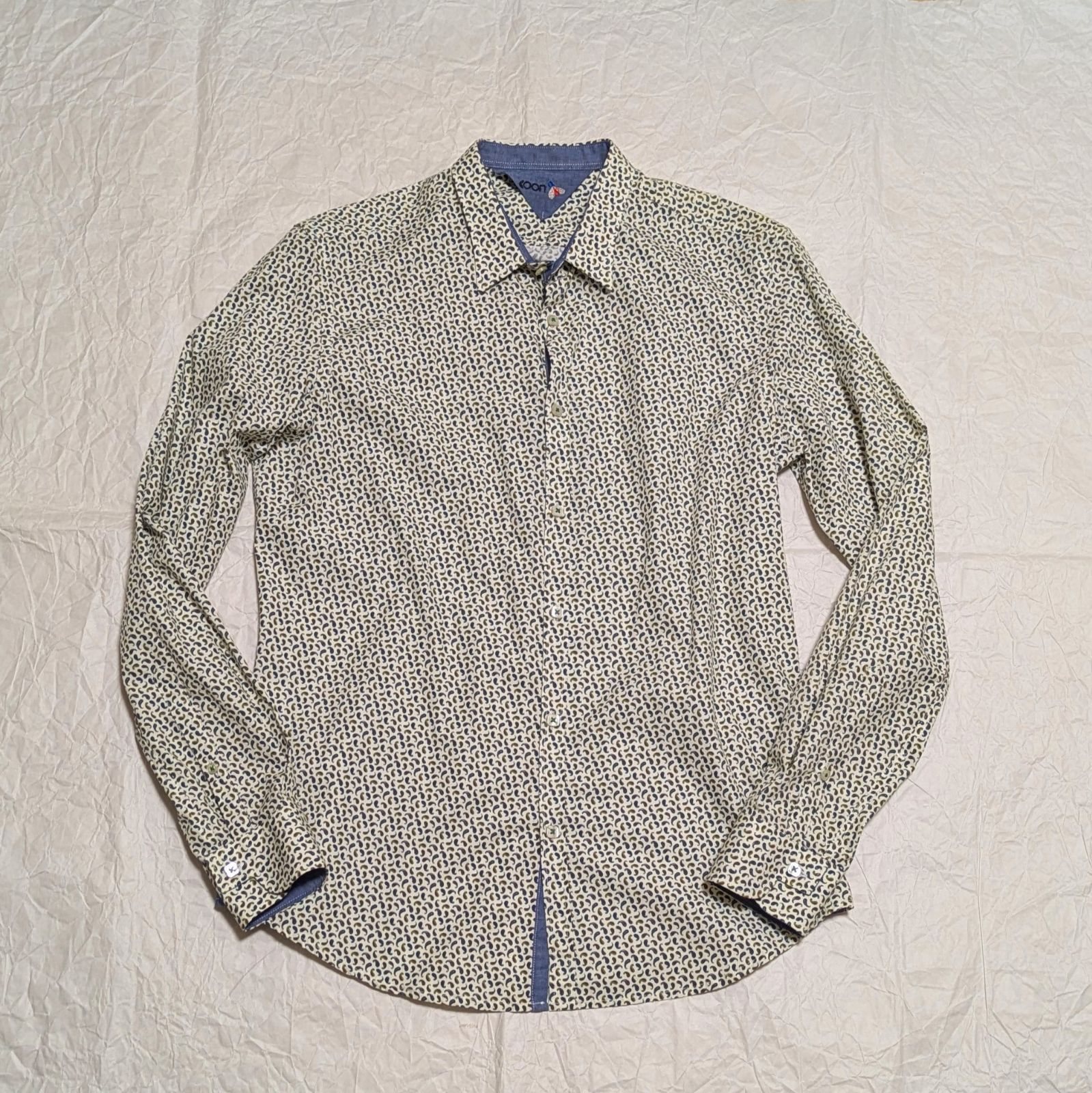 限定特価！ 新品 KOON (クーン) ペイズリー総柄シャツ きれいめ カジュアル M
