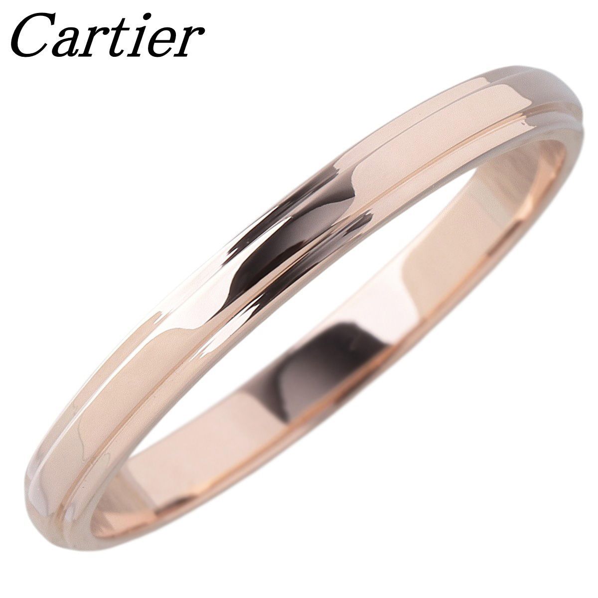 カルティエ ダムール ウェディング リング #58 幅2.5mm 750PG 新品仕上げ済 Cartier【25919】