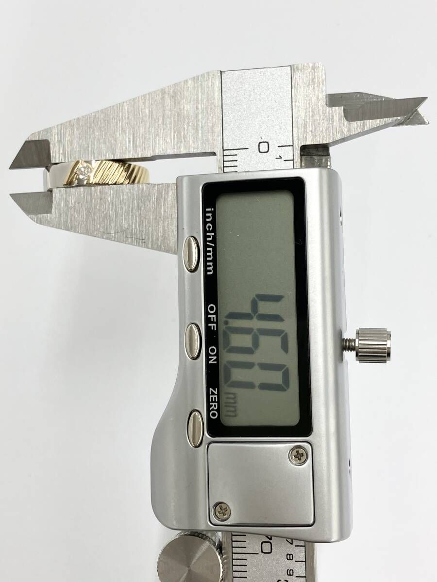 Pt900 K18 15.5号 4.0g リング プラチナ 18金