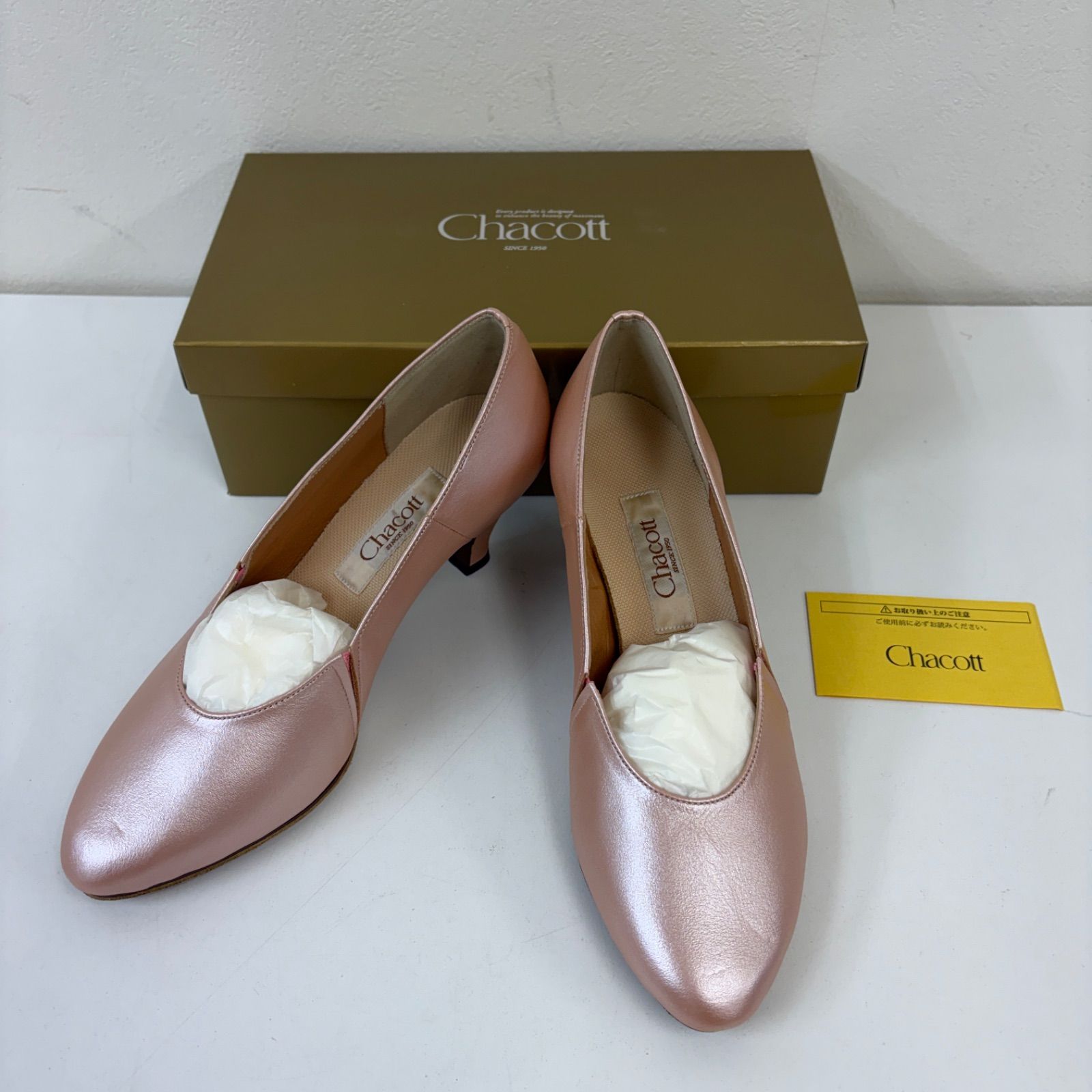 【Chacott】 社交ダンス ダンスシューズ パンプス パーレルピンク #5600 24.5cm チャコット 未使用品