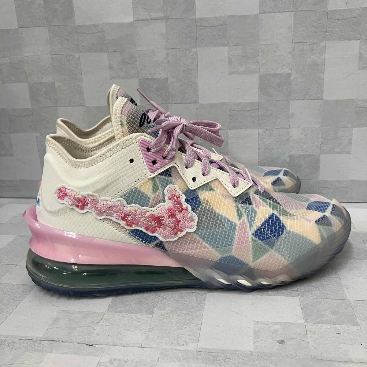 NIKE LEBRON 18 LOW SAKURA ATOMOS ナイキ レブロン 26.5cm CV7562-101 さくら柄 箱あり