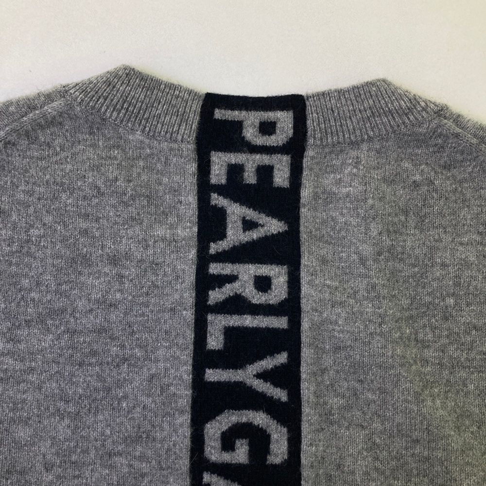 サイズ：6 PGG PEARLY GATES パーリーゲイツ 2023年モデル カシミヤニットセーター グレー系 [241003001594] ゴルフウェア メンズ ストスト
