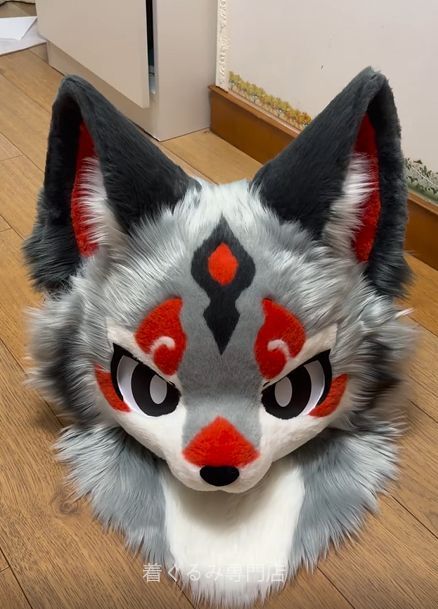 犬 猫 着ぐるみ ヘッド全頭 ヘッド ケモノ ファースーツ ぬいぐるみ コスプレ コスチューム Kurumi 一点物 B716