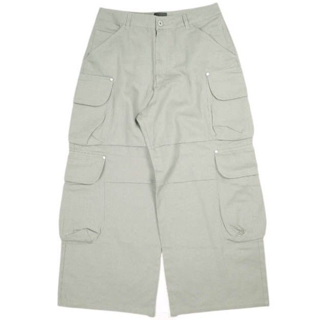 新品 Danke Schon ダンケシェーン 26SS 10oz KATURAGI W-CARGO PANTS カツラギ織り ダブルカーゴパンツ 250934 L GRAY ワイド バギー ボトムス g26343
