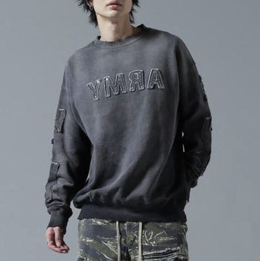 Danke Schon ダンケシェーン 24AW SPRAYED CREW NECK SWEAT スプレー 