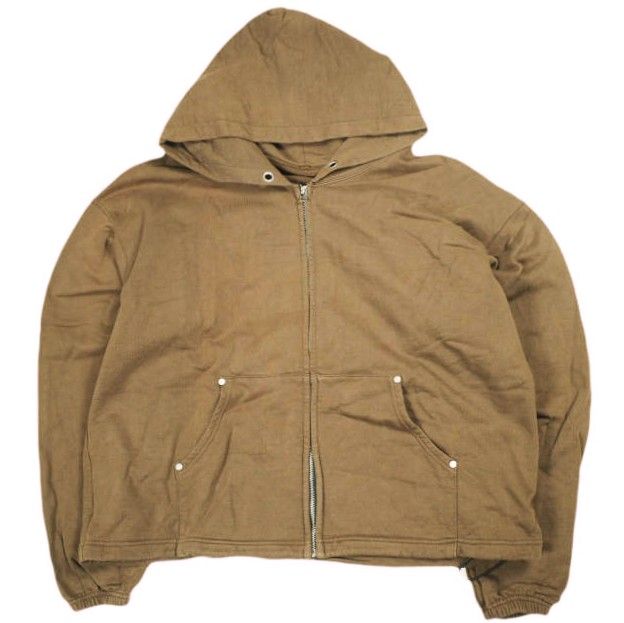 Danke Schon ダンケシェーン 25AW 480HW SWEAT ZIP HOODIE ヘビーウェイト裏毛スウェットジップパーカー Free BROWN サンプル品 トップス g26361