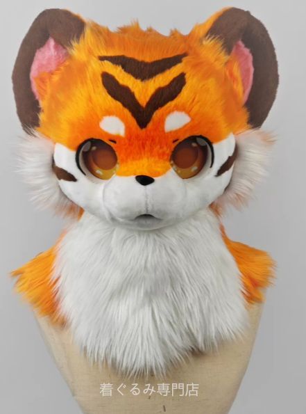 犬　猫　着ぐるみ ヘッド全頭　ヘッド ケモノ ファースーツ ぬいぐるみ コスプレ コスチューム Kurumi 一点物 B726