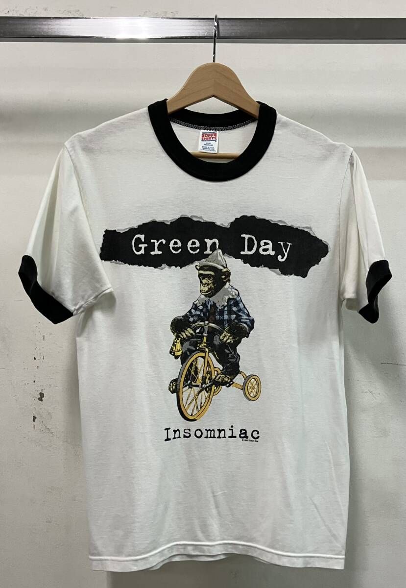 SOFFE ソフィー 半袖Tシャツ Green Day Insomniac Tour グリーン デイ インソムニアック ツアー 1995 Ringer リンガ サイズM ホワイト