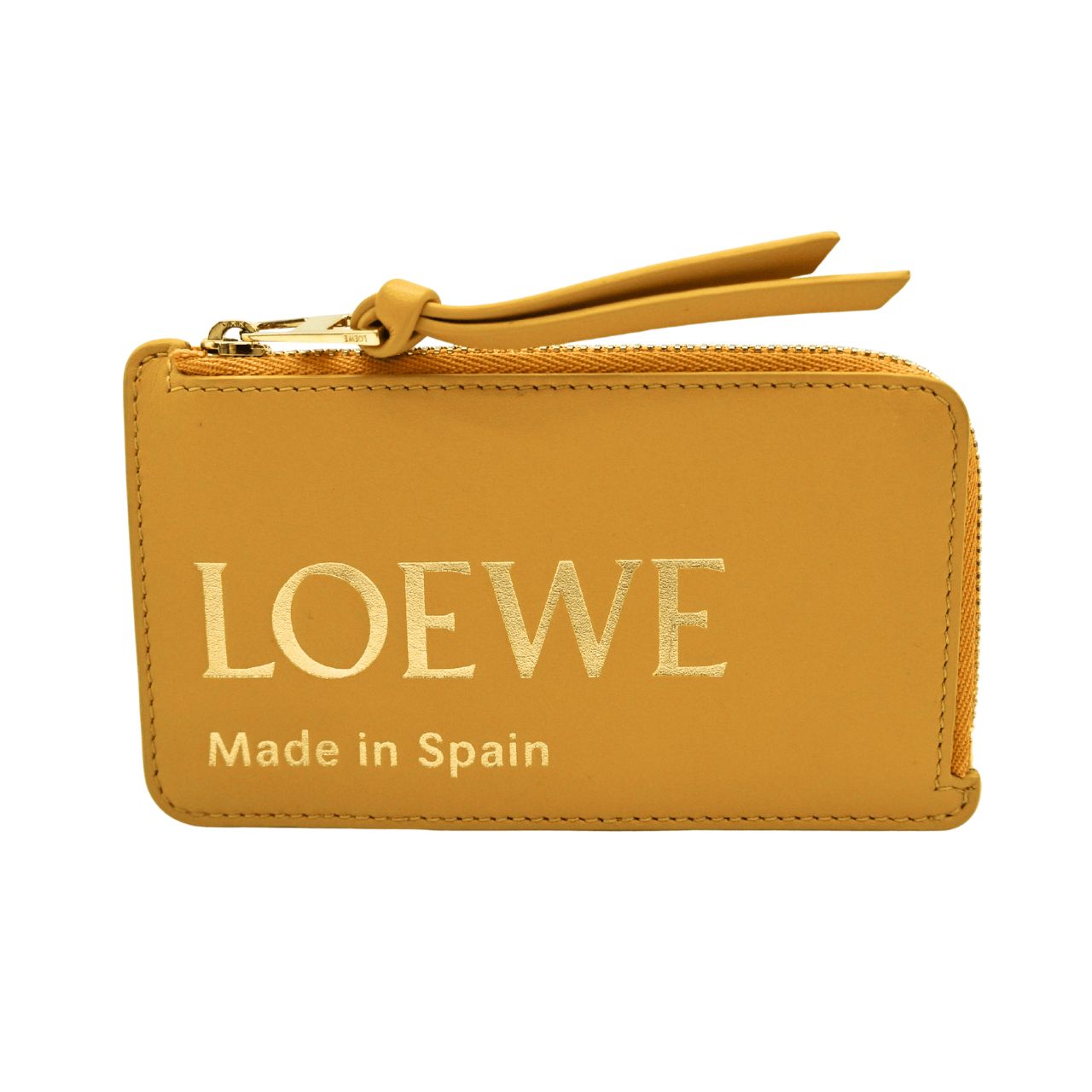 LOEWE ロエベ コインカードホルダー イエロー レザー フラグメントケース 黄色 クレジットカードケース (30308)