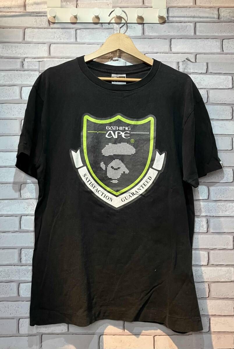 A BATHING APE ア・ベイシング・エイプ 半袖Tシャツ 90s 初期タグ 旧タグ プリントTee Lサイズ ストリート