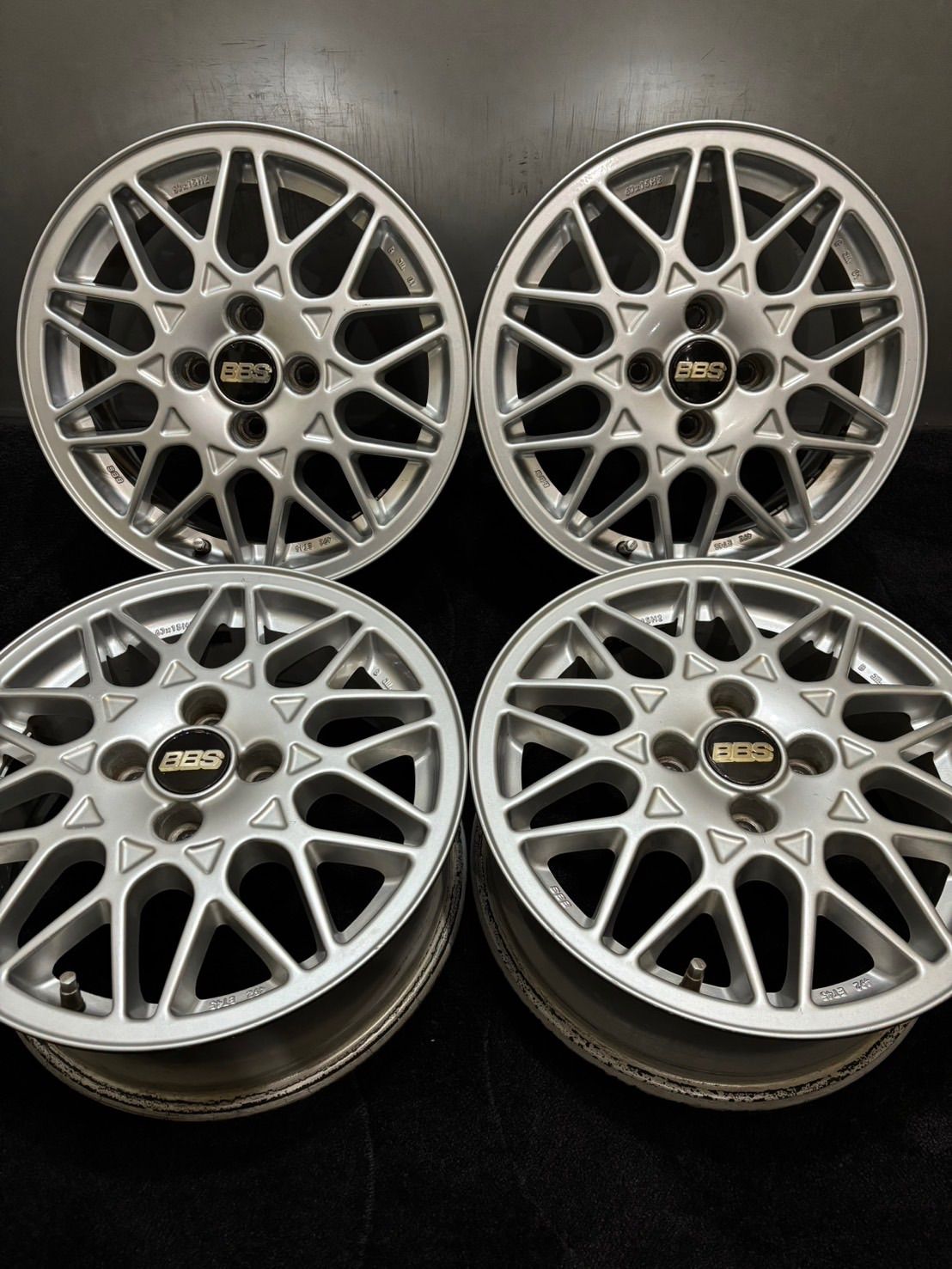 ★VW フォルクスワーゲン 純正 OP BBS 15インチ 6J +45 100 4H アルミホイール 4本 ポロ (2-M91)